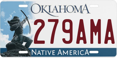 OK license plate 279AMA