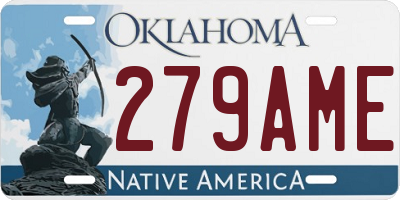 OK license plate 279AME