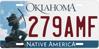 OK license plate 279AMF
