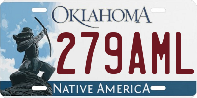 OK license plate 279AML