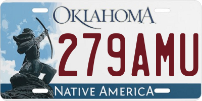 OK license plate 279AMU