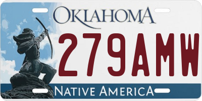 OK license plate 279AMW