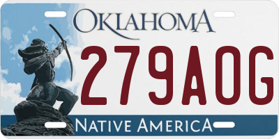 OK license plate 279AOG