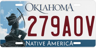 OK license plate 279AOV
