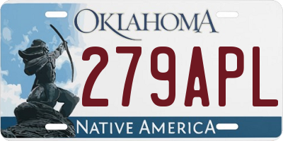 OK license plate 279APL
