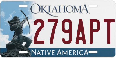 OK license plate 279APT