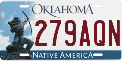 OK license plate 279AQN