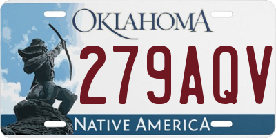 OK license plate 279AQV