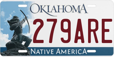 OK license plate 279ARE