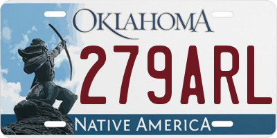 OK license plate 279ARL