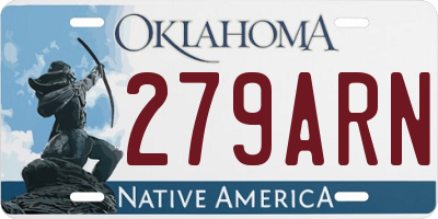 OK license plate 279ARN