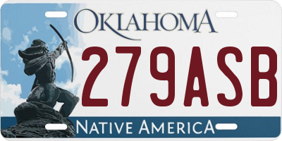 OK license plate 279ASB
