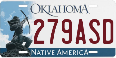 OK license plate 279ASD