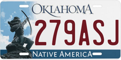 OK license plate 279ASJ