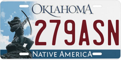 OK license plate 279ASN