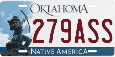 OK license plate 279ASS