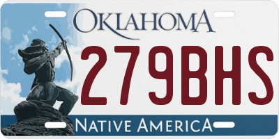 OK license plate 279BHS