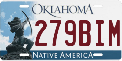 OK license plate 279BIM