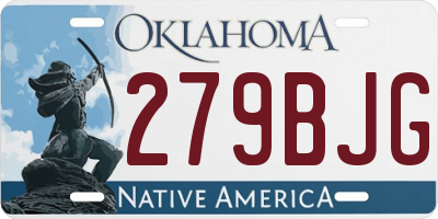 OK license plate 279BJG
