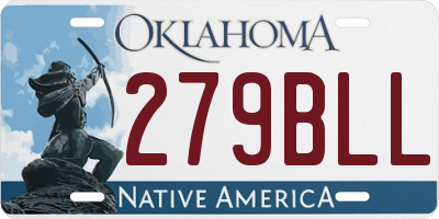 OK license plate 279BLL