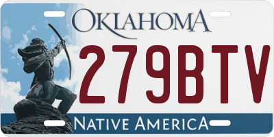 OK license plate 279BTV
