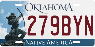 OK license plate 279BYN