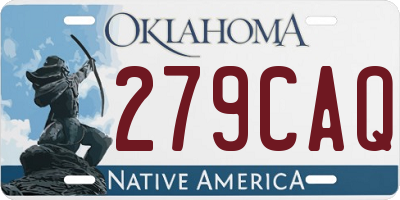 OK license plate 279CAQ