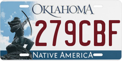 OK license plate 279CBF