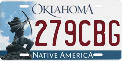 OK license plate 279CBG
