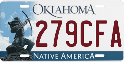 OK license plate 279CFA