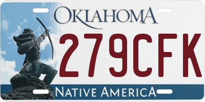 OK license plate 279CFK