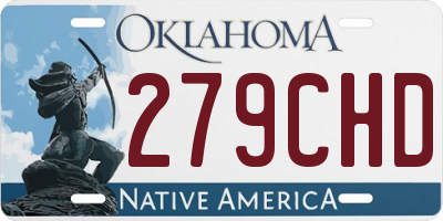 OK license plate 279CHD
