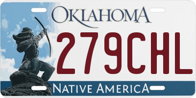 OK license plate 279CHL