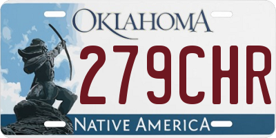 OK license plate 279CHR
