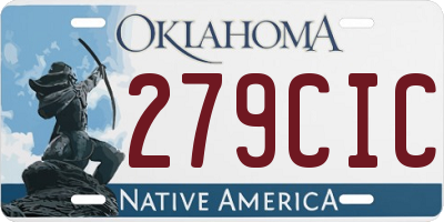 OK license plate 279CIC