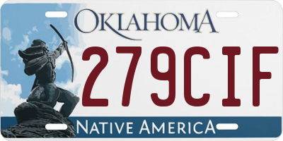 OK license plate 279CIF