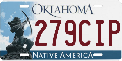 OK license plate 279CIP