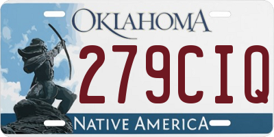 OK license plate 279CIQ