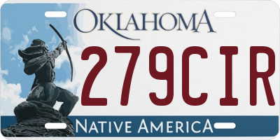 OK license plate 279CIR