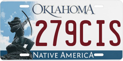 OK license plate 279CIS