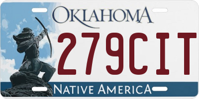 OK license plate 279CIT