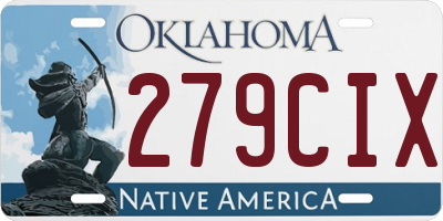 OK license plate 279CIX