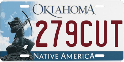 OK license plate 279CUT