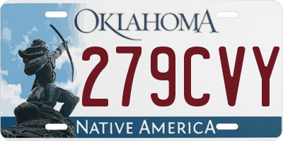 OK license plate 279CVY
