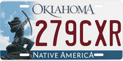 OK license plate 279CXR