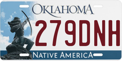 OK license plate 279DNH
