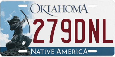 OK license plate 279DNL