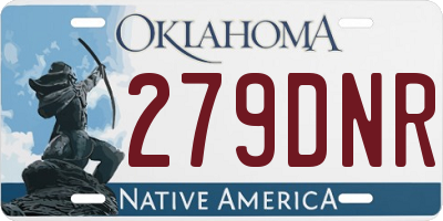 OK license plate 279DNR