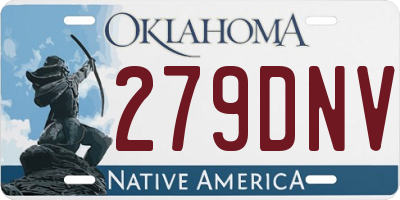 OK license plate 279DNV
