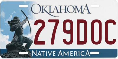 OK license plate 279DOC